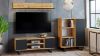 Obrazek Szafka RTV 135 cm loft dąb craft złoty - czarny