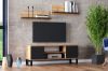 Obrazek Szafka RTV 135 cm loft dąb craft złoty - czarny