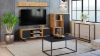 Obrazek Szafka RTV 135 cm loft dąb craft złoty - czarny