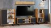 Obrazek Szafka RTV 155 cm loft dąb craft złoty - czarny