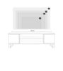 Obrazek Szafka RTV 155 cm loft dąb craft złoty - lamele