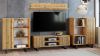 Obrazek Szafka RTV 155 cm loft dąb craft złoty - lamele