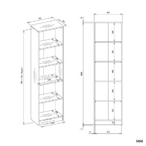 Obrazek Regał Basic 50 dąb artisan/czarny