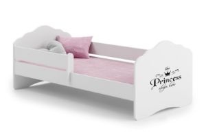 Obrazek Łożko dziecięce FALA z barierką 140x70 Princess