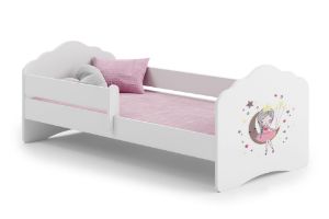 Obrazek Łożko dziecięce FALA z barierką 160x80 Śpiąca księżniczka