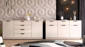 Obrazek Komoda dwudrzwiowa z szufladami Ava 02 2D4S kaszmir