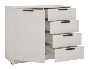 Obrazek Komoda jednodrzwiowa z szufladami Ava 01 1D4S kaszmir