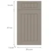 Obrazek Front kuchenny D40s1(L/P) H5 K257 Kaszmir Mat Grii