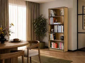 Obrazek Regał Basic 80 dąb artisan/czarny