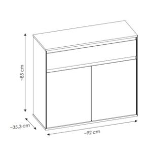 Obrazek Komoda 2D1S Calzado ZAPK03