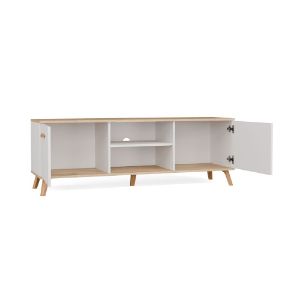 Obrazek Szafka RTV Olimpo 150 bialy/dąb artisan