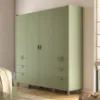 Obrazek Szafa 4d6s Sys Scandi 20  Dąb Olej/Zielony