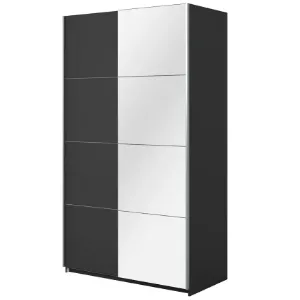 Obrazek Szafa 120cm Beta 54  Czarny/Lustra