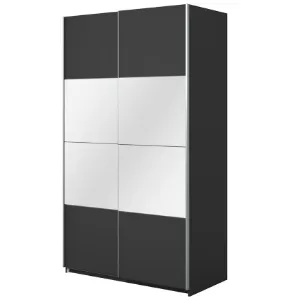 Obrazek Szafa 120cm Beta 54  Czarny/Lustra