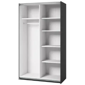 Obrazek Szafa 120cm Beta 54  Czarny/Lustra