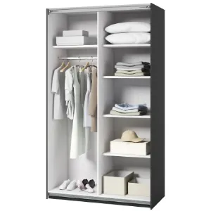 Obrazek Szafa 120cm Beta 54  Czarny/Lustra