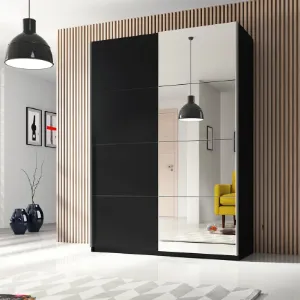 Obrazek Szafa 120cm Beta 54  Czarny/Lustra