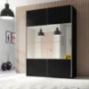 Obrazek Szafa 120cm Beta 54  Czarny/Lustra