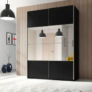 Obrazek Szafa 120cm Beta 54  Czarny/Lustra