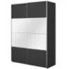 Obrazek Szafa 150cm Beta 55  Czarny/Lustra
