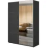 Obrazek Szafa 150cm Beta 55  Czarny/Lustra