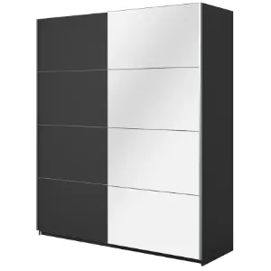 Obrazek Szafa 200cm Beta 57  Czarny/Lustra