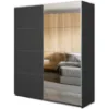 Obrazek Szafa 200cm Beta 57  Czarny/Lustra