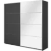 Obrazek Szafa 221cm Beta 58  Czarny/Lustra
