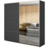 Obrazek Szafa 221cm Beta 58  Czarny/Lustra