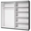Obrazek Szafa 221cm Beta 58  Czarny/Lustra